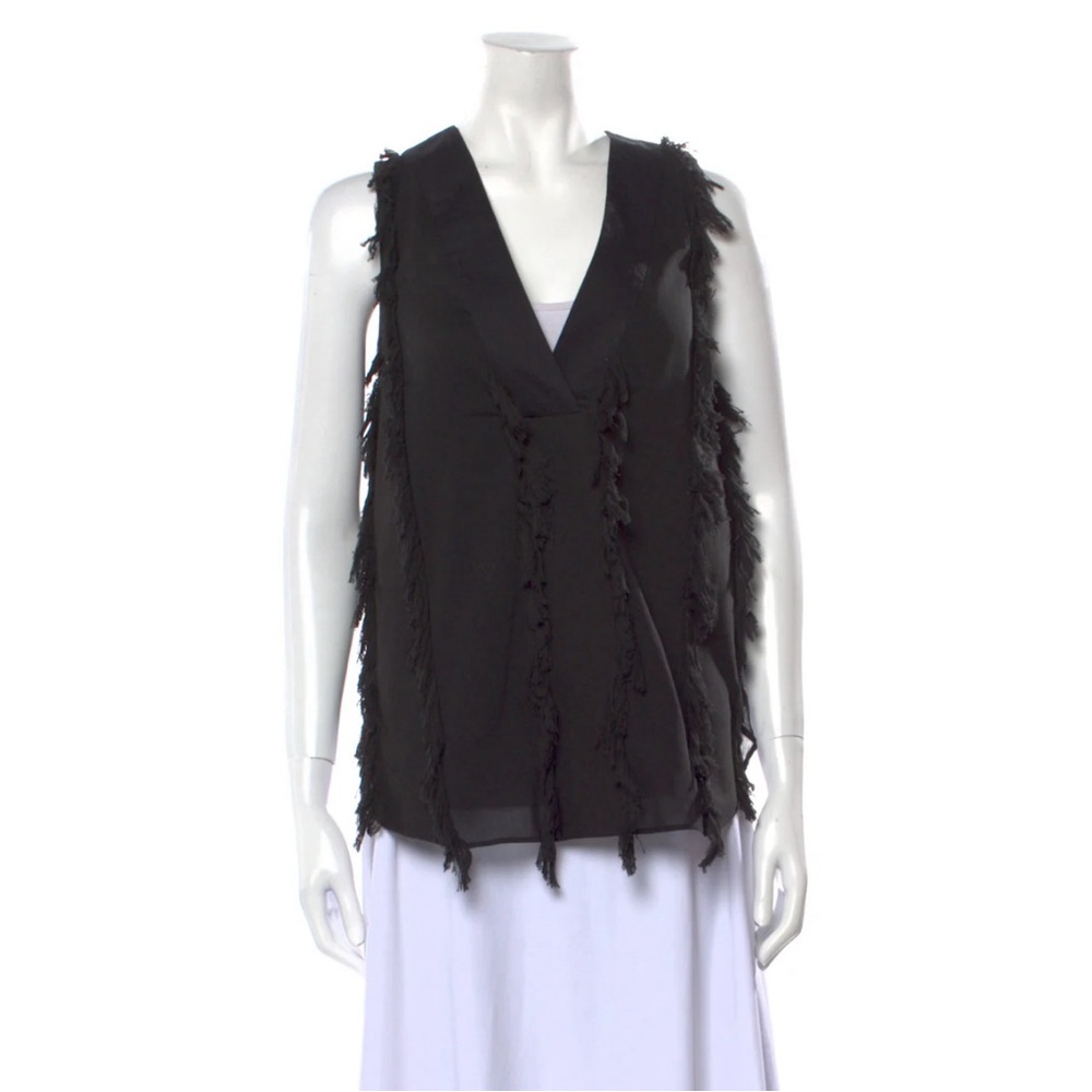 Derek Lam 10 Crosby cotton fringe top